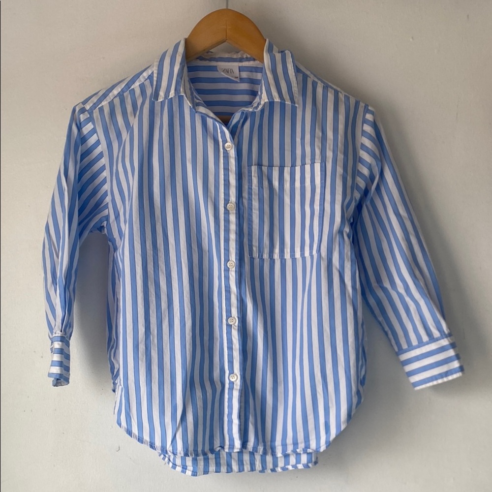 Zara 9Y Boy’s Blue Striped Shirt